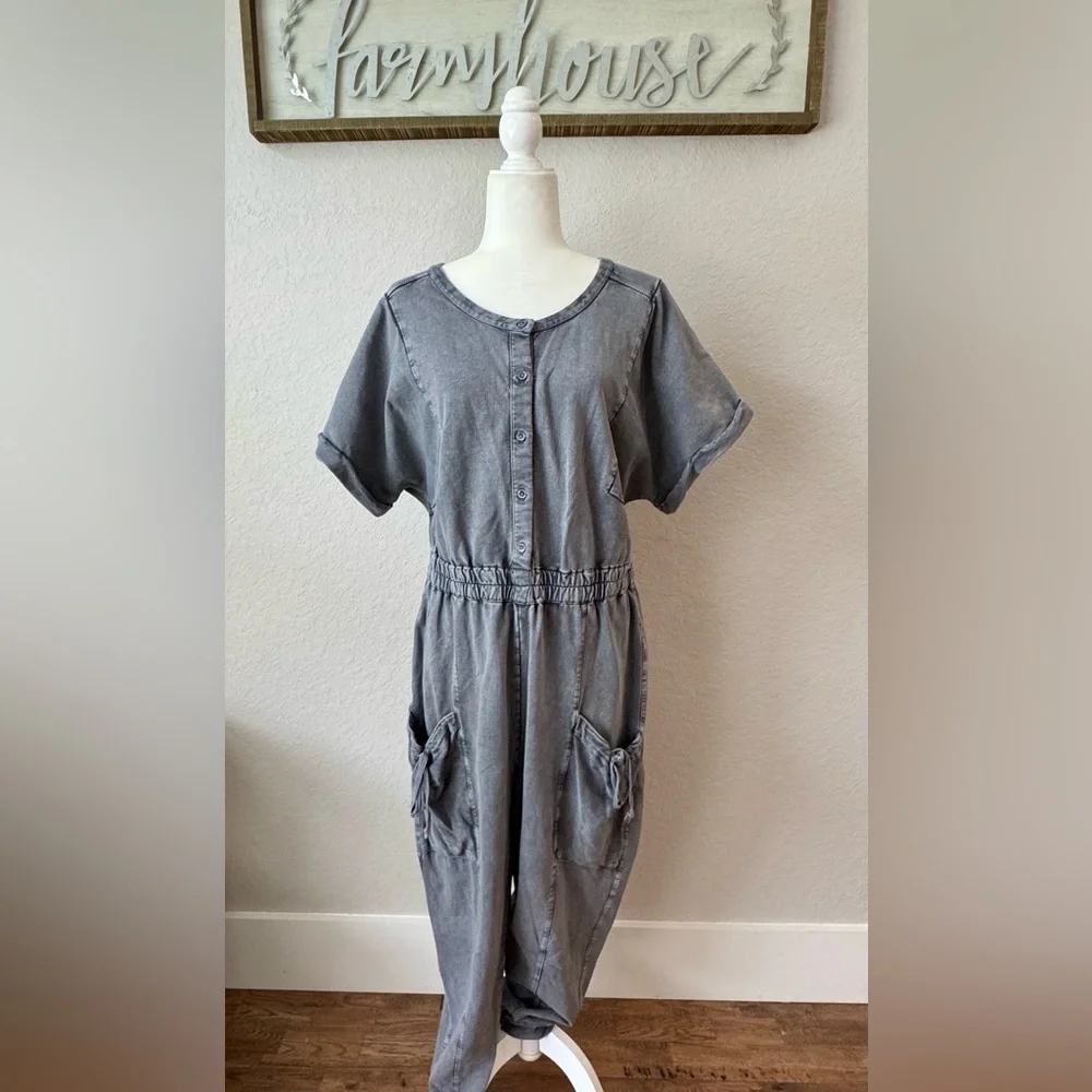 Saturday Sunday Anthropologie Estela Ultra Soft Cinch Waist Jumpsuit Size L‎ K
